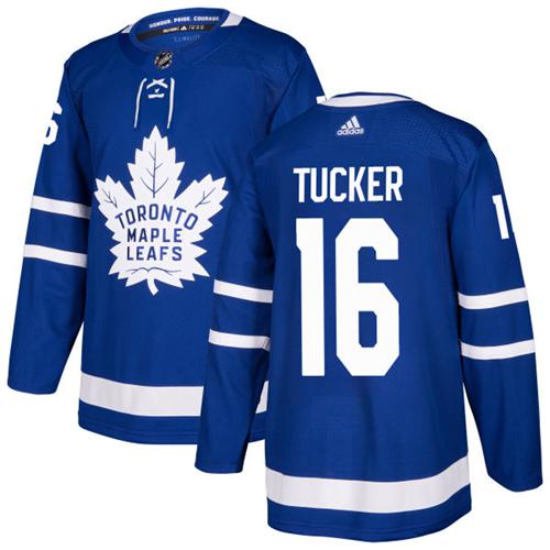 Adidas Men Toronto Maple Leafs #16 Darcy Tucker Blue Home Authentic Stitched NHL Jersey->toronto maple leafs->NHL Jersey